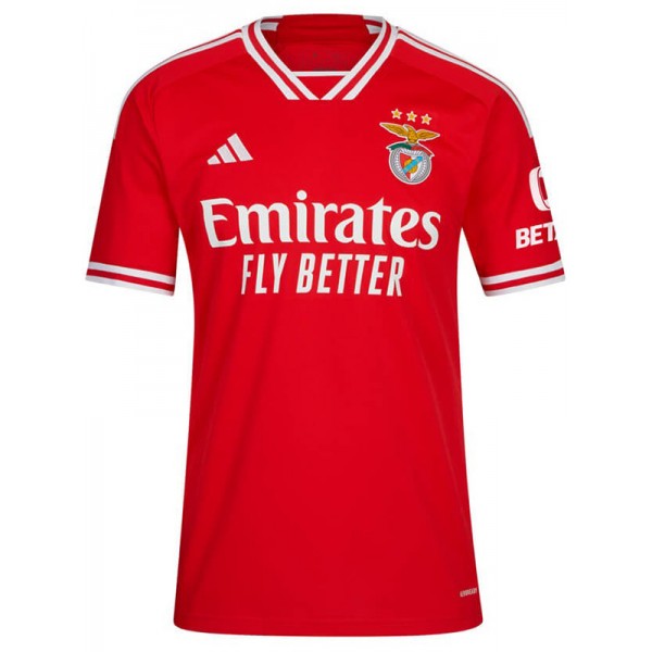 Benfica home jersey soccer uniform men's first sports football kit top shirt 2023-2024