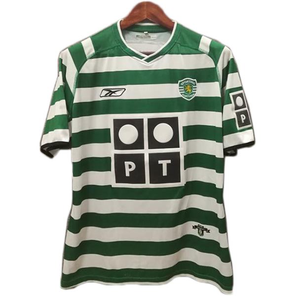 Sporting Lisbon Home Retro Jersey Maillot Match Men's Soccer Sportwear Football Shirt 2003-2004