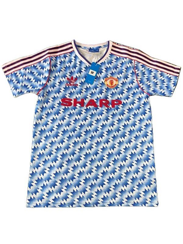 Manchester united away retro jersey maillot match men's 2ed soccer sportwear football shirt 1990-1992
