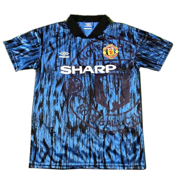 Manchester united away retro jersey maillot match men's 2ed soccer sportwear football shirt 1992-1993