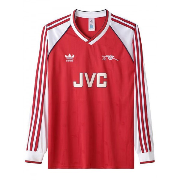 Arsenal home retro long sleeve jersey soccer uniform men's first football top shirt 1988-1989
