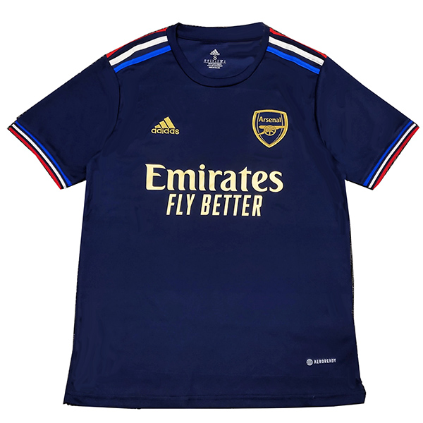 Arsenal pre-match training jersey soccer uniform men's navy sportswear football white tops sport shirt 2023-2024
