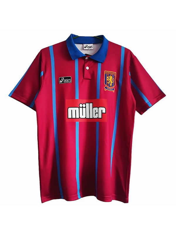 Aston Villa home retro jersey men's first sportswear football shirt 1993-1995