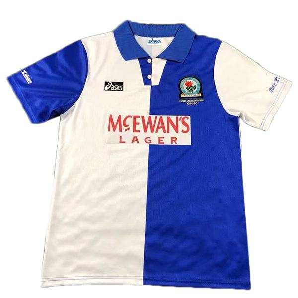 Blackburn rovers home retro jersey premier leage champions maillot match men's 1st soccer sportwear football shirt 1994-1995
