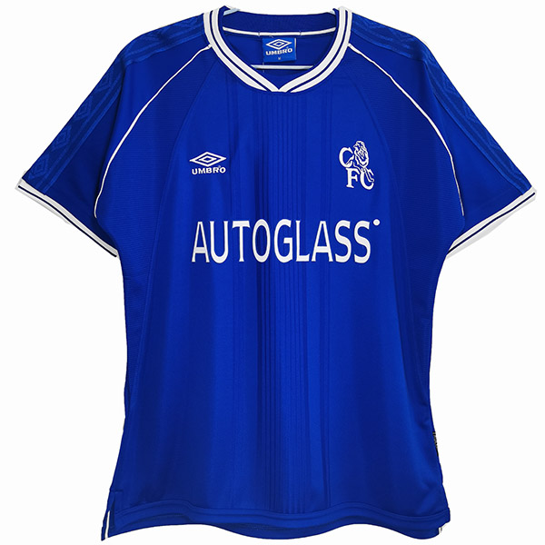 Chelsea home retro jersey soccer uniform men's first football tops sport shirt 1999-2001