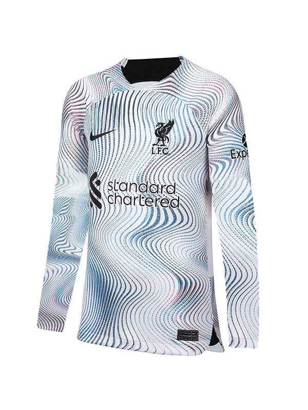 Liverpool away long sleeve jersey soccer uniform men's second sports kit football tops shirt 2022-2023
