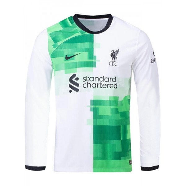 Liverpool away long sleeve jersey soccer uniform men's second sportswear football kit top shirt 2023-2024