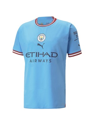 Manchester city home jersey soccer uniform men's first sports kit football top shirt 2022-2023