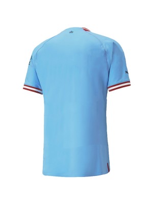 Manchester city home jersey soccer uniform men's first sports kit football top shirt 2022-2023