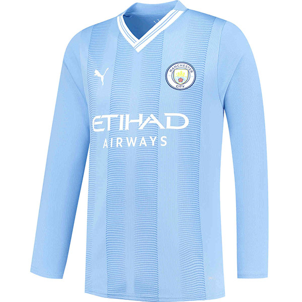 Manchester city home long sleeve jersey soccer uniform men's first football kit sports tops shirt 2023-2024