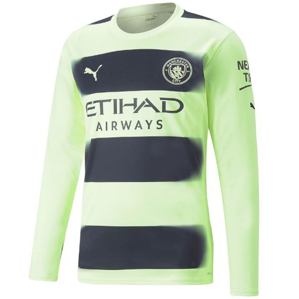 Manchester city third long sleeve jersey soccer uniform men's 3rd sportswear football kit top sports shirt 2022-2023