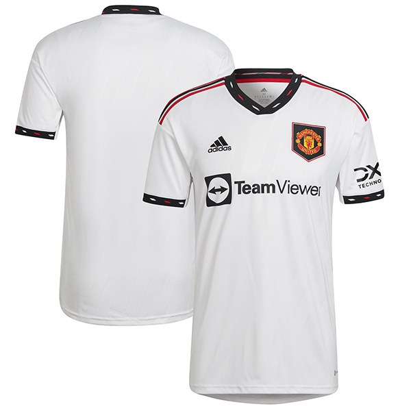 Manchester united away jersey second soccer uniform men's football sport kit white tops shirt 2022-2023