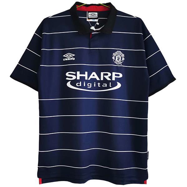 Manchester united away retro jersey soccer match men's second sportswear football shirt 1999-2000