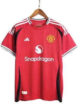 Manchester united home jersey soccer uniform men's first sportswear football kit top shirt 2024-2025