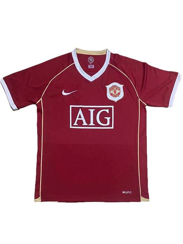 Manchester united home retro soccer jersey match men's sportswear football shirt 2006