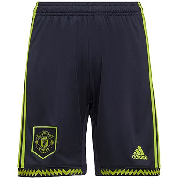 Manchester united third shorts soccer uniform men's 3rd football short pants 2022-2023