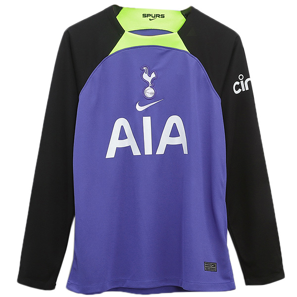 Tottenham Hotspur away long sleeve jersey soccer uniform men's second sports kit football tops shirt 2022-2023