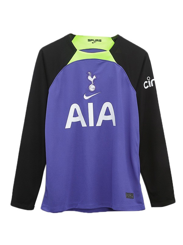 Tottenham Hotspur away long sleeve jersey soccer uniform men's second sports kit football tops shirt 2022-2023