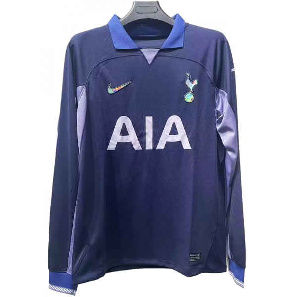 Tottenham hotspur away long sleeve jersey soccer uniform men's second sportswear football kit top shirt 2023-2024