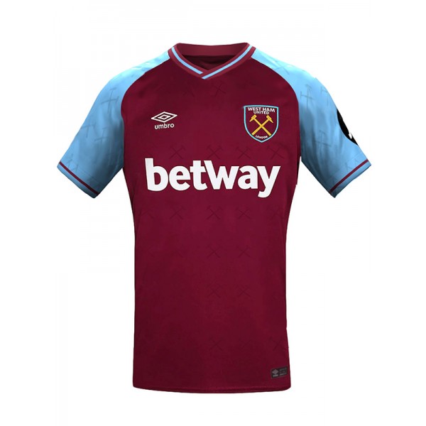 West ham united home jersey soccer uniform men's first sportswear football kit top shirt 2023-2024