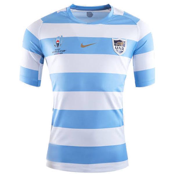 Argentina home 2019 word cup rugby jersey national team RWC men's replica shirt blue white