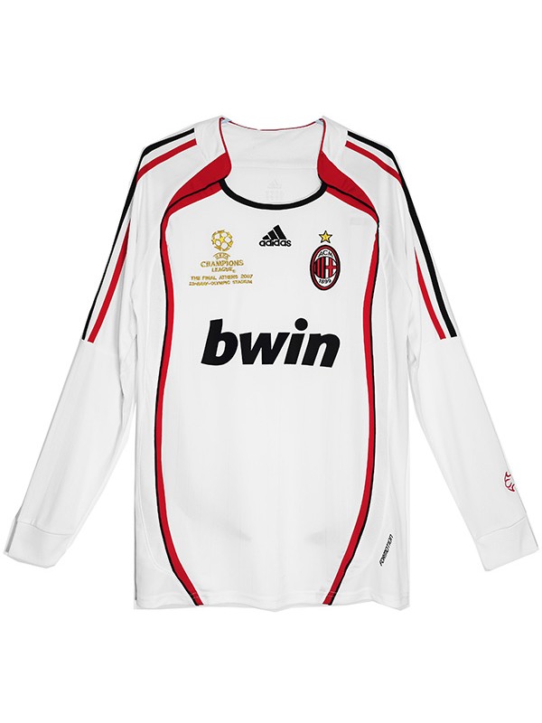 AC milan away long sleeve jersey retro soccer uniform men's second football kit sports tops shirt 2006-2007