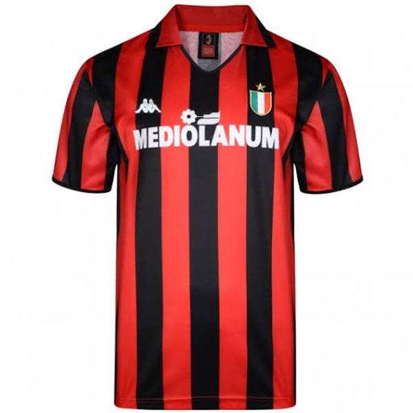 AC milan home retro soccer jersey sportwear men's 1st soccer shirt football sport t-shirt 1988