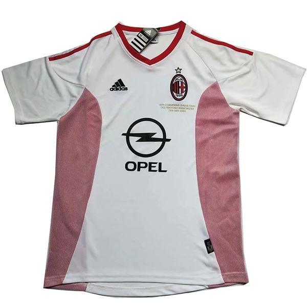 AC Milan retro away soccer jersey maillot match men's second sportwear football shirt 2002-2003