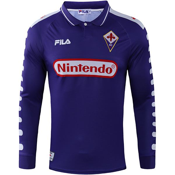 ACF Fiorentina home retro soccer jersey long sleeve maillot match men's first sportwear football shirt 1998-1999