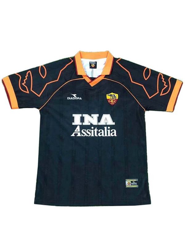 AS roma away retro soccer jersey maillot match men's second sportswear football shirt 1999-2000