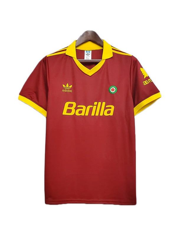 AS roma home retro soccer jersey maillot match men's first sportswear football shirt 1991-1992