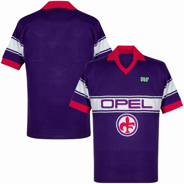 Fiorentina home retro jersey men's first sportswear football tops sport soccer shirt 1984-1985