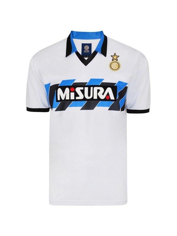 Inter milan away retro jersey soccer uniform men's second football tops shirt 1990-1991