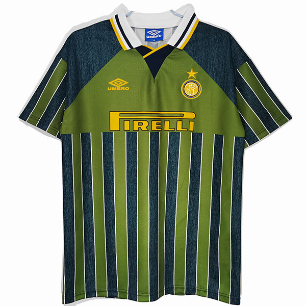 Inter milan away retro jersey soccer uniform men's second football tops shirt 1995-1996