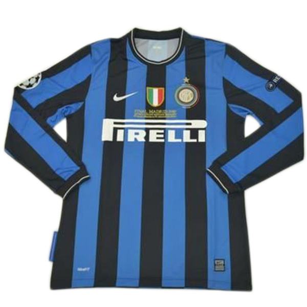 Inter milan home retro jersey long sleeve soccer champions league match men's first sportswear football shirt 2009-2010
