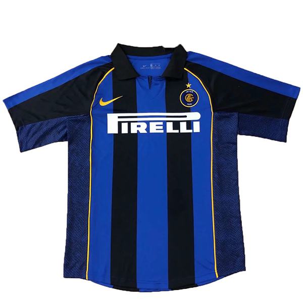 Inter milan home retro soccer jersey maillot match men's 1st sportwear football shirt 2001-2002