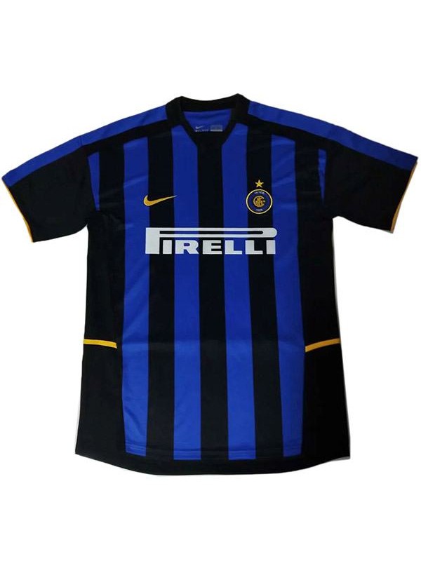 Inter milan home retro soccer jersey maillot match men's 1st sportwear football shirt 2002-2003