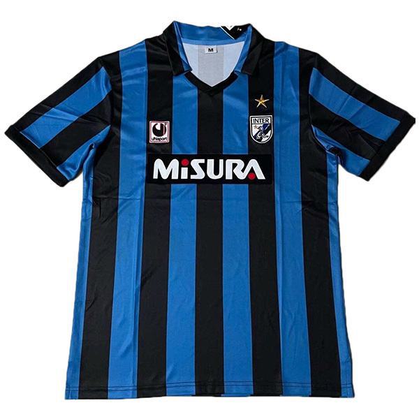 Inter milan home vintage retro soccer jersey maillot match men's first sportswear football shirt 1988-1990