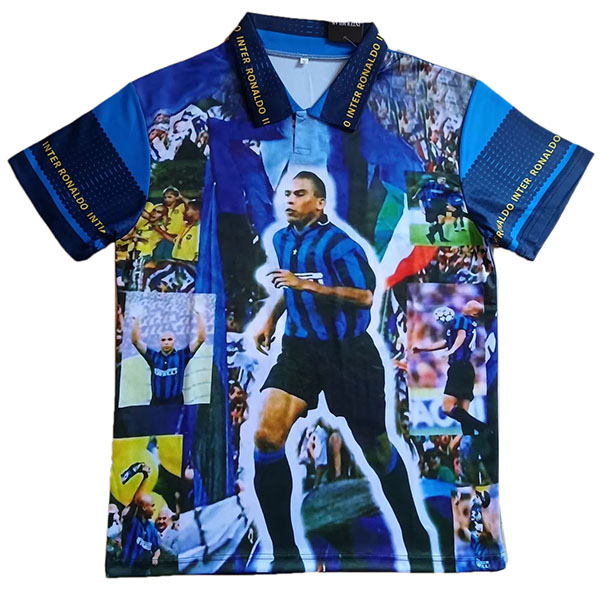Inter milan Ronaldo special retro jersey soccer uniform men's first football tops shirt 1997-1998
