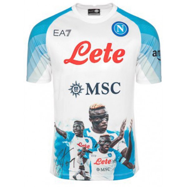 Napoli face game jersey soccer uniform men's white football kit tops sport shirt 2022-2023