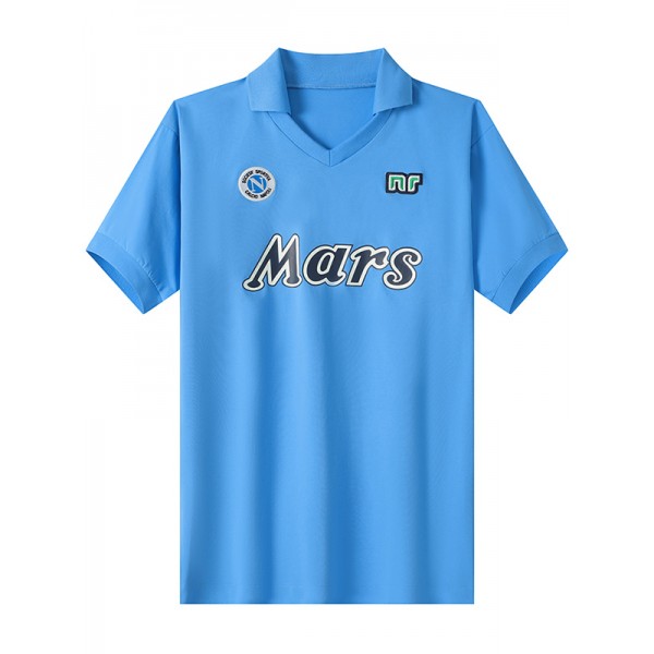 Napoli home retro jersey soccer uniform men's first sportswear football kit top shirt 1988-1989