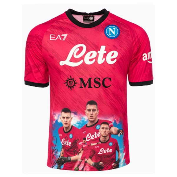 Napoli special jersey soccer uniform men's red sports football kit top shirt 2023-2024