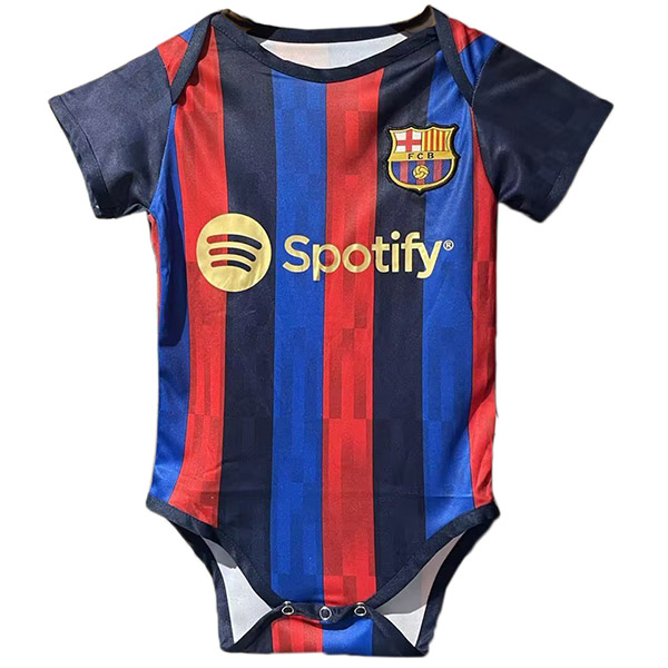 Barcelona home baby onesie mini newborn bodysuit summer clothes one-piece jumpsuit 2022-2023