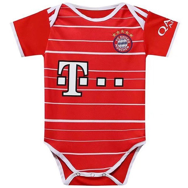 Bayern munich home baby onesie mini newborn bodysuit summer clothes one-piece jumpsuit 2022-2023