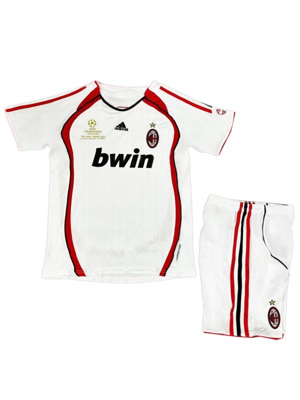 AC milan away kids retro jersey soccer kit children vintage second football shirt mini youth uniforms 2006-2007