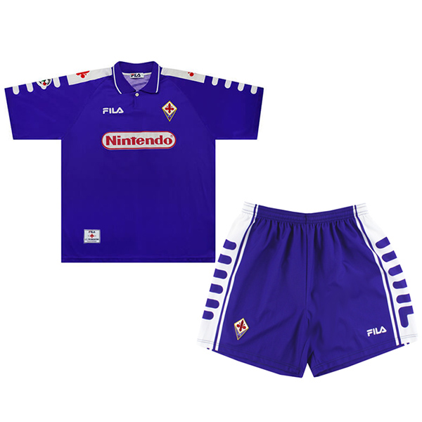 ACF Fiorentina home kids retro jersey soccer kit children first football shirt mini youth uniforms 1998-1999