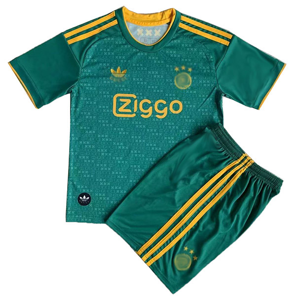 Ajx goalkeeper kids jersey soccer kit children green football mini shirt youth uniforms 2023-2024