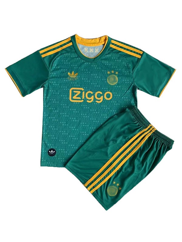 Ajx goalkeeper kids jersey soccer kit children green football mini shirt youth uniforms 2023-2024