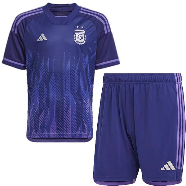 Argentina away kids kit soccer children second football mini shirt youth uniforms 2022 world cup