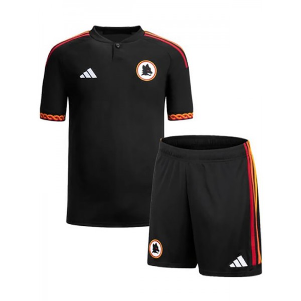 AS roma third kids jersey soccer kit children 3rd football mini shirt youth uniforms 2023-2024
